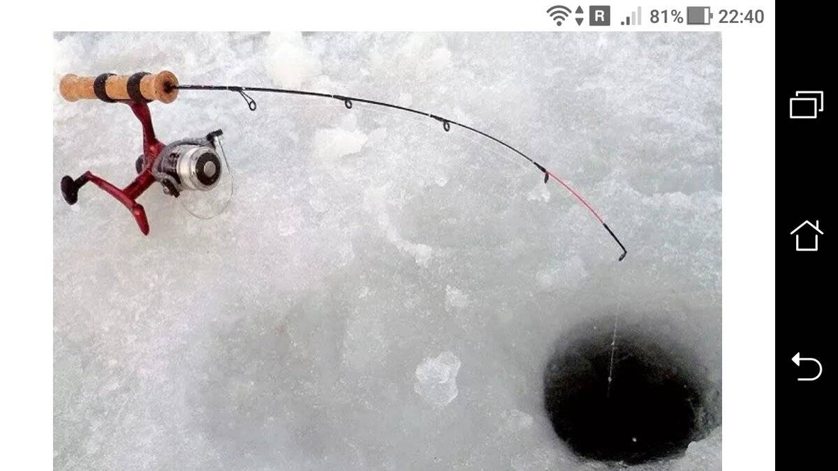 Ловля рыбы на зимний фидер со льда зимняя рыбалка.