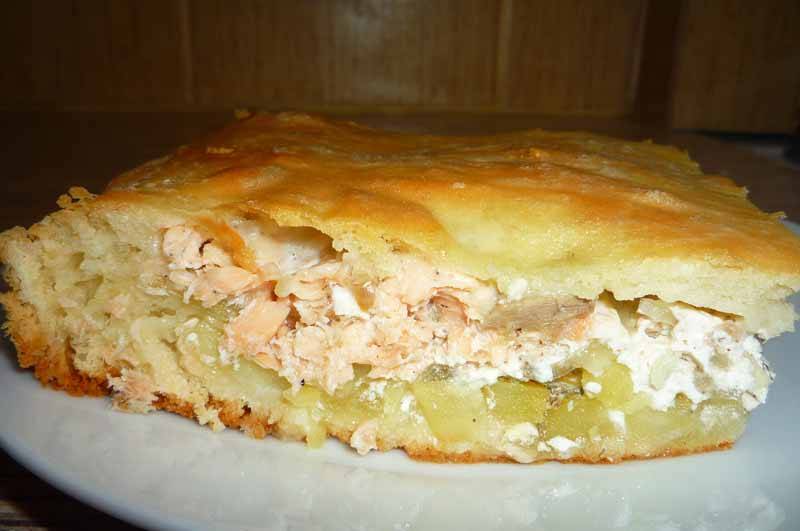 Пирог с рисом и рыбными консервами из дрожжевого теста, рецепт с фото фоторецепт.ru
