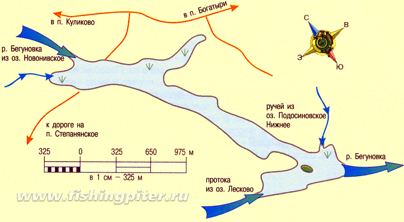 Карта рыб на озерах