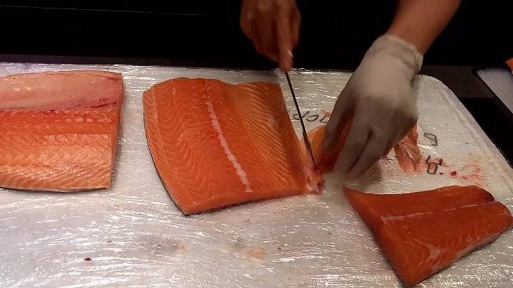 Как разделывать лосося или семгу: процесс разделки, хитрости