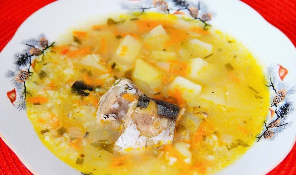 Суп из сайры: лучшие рецепты на любой вкус из консервированной рыбы для приготовления классического первого блюда с рисом, картошкой и без них, с перловкой, пшеном, в масле или томатном соусе, который