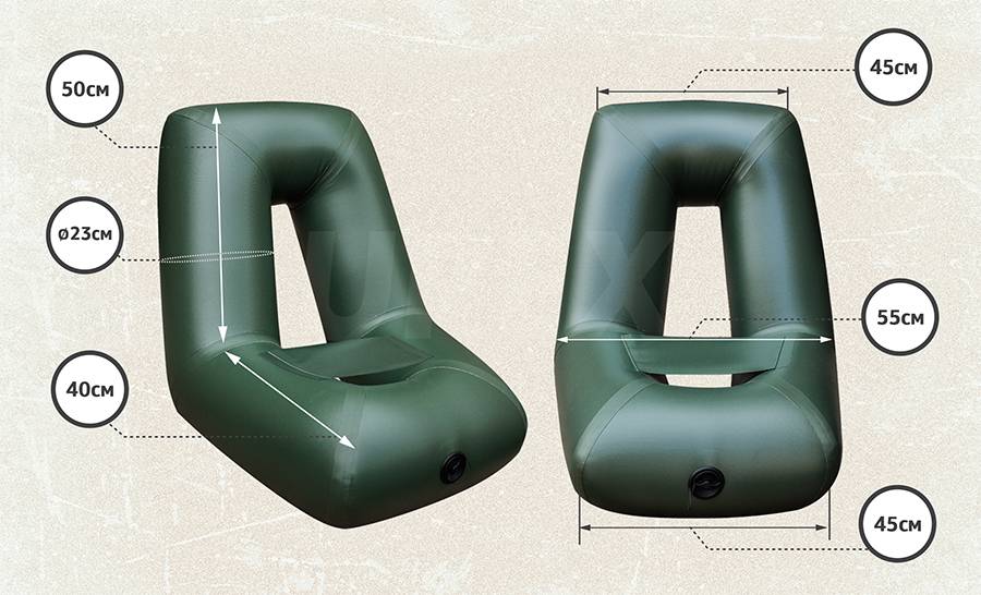 Надувное сидение для лодки пвх: разнообразие форм и моделей, особенности установки мягкого кресла