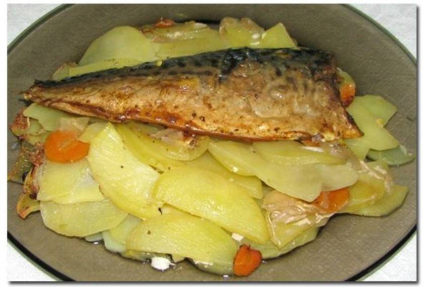 Картофельная запеканка с рыбой