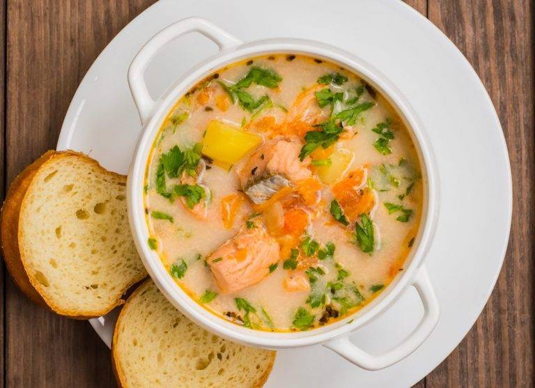 Суп из красной рыбы со сливками: вкусные диетические пп-рецепты