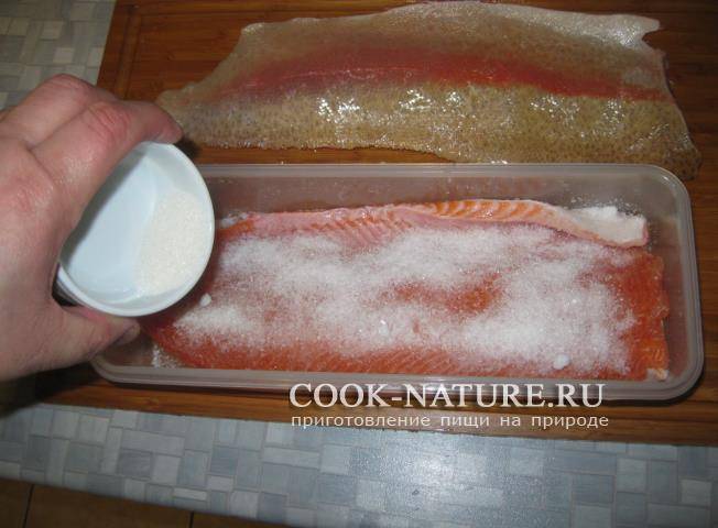 Форель слабосоленая в домашних условиях рецепт на 1 кг с фото пошагово в домашних условиях