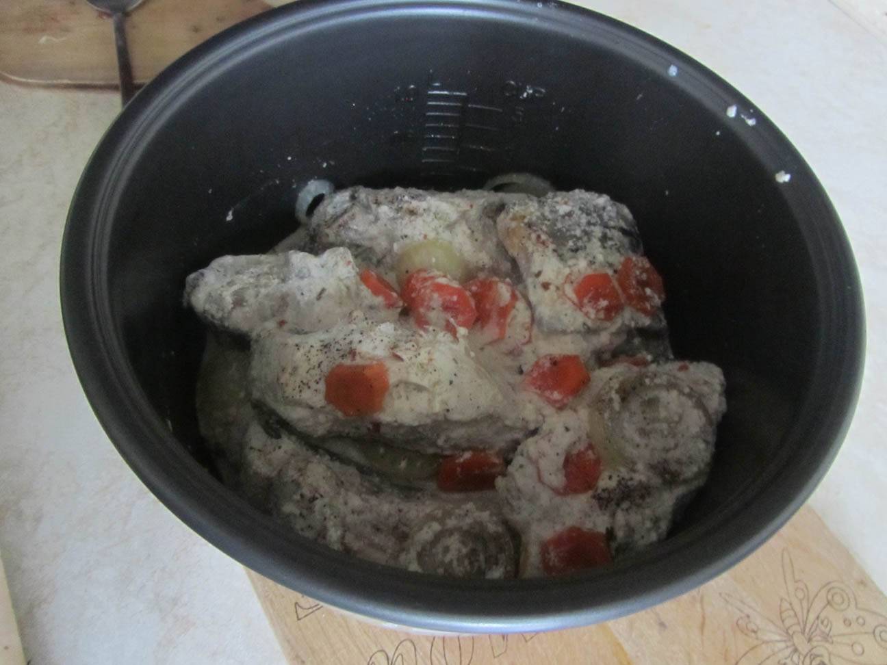 Диетическое блюдо-дуэт в мультиварке — овощное рагу и карп на пару