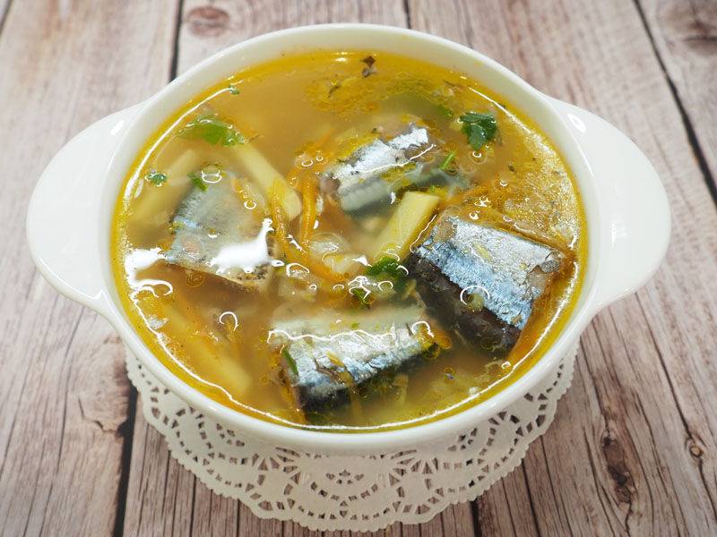 Пошаговый рецепт супа с пшеном и рыбными консервами :: syl.ru