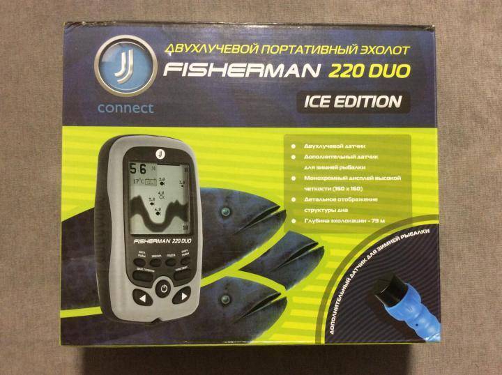 Эхолот для зимней рыбалки jj connect fisherman 200 ice edition
