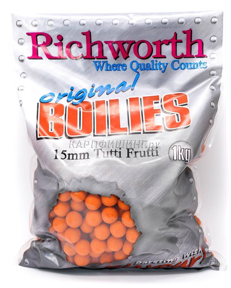 Бойлы richworth — разновидности (слива, type-r, midi и другие), преимущества продукции ричворд