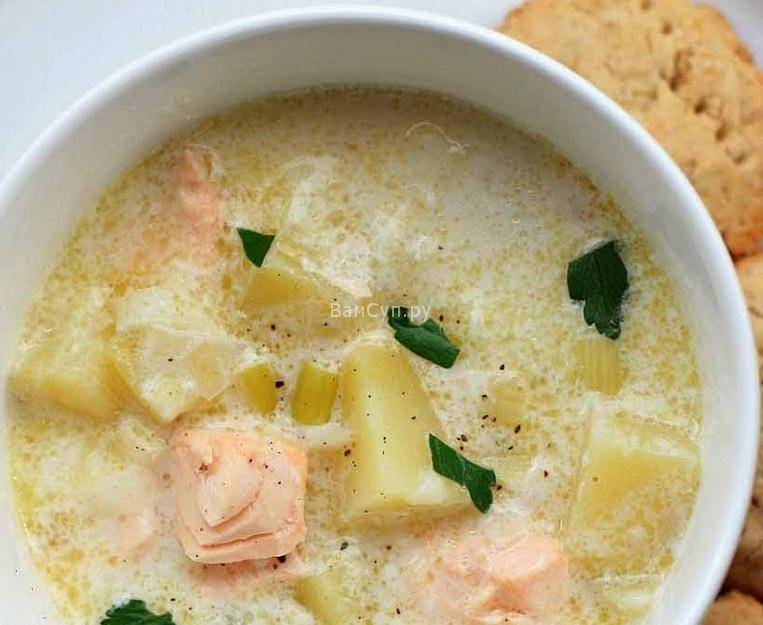 Рецепты сливочный суп с лососем