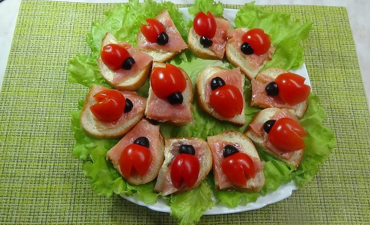 Бутерброды с красной рыбой — рецепты с фото, оформление для праздничного стола