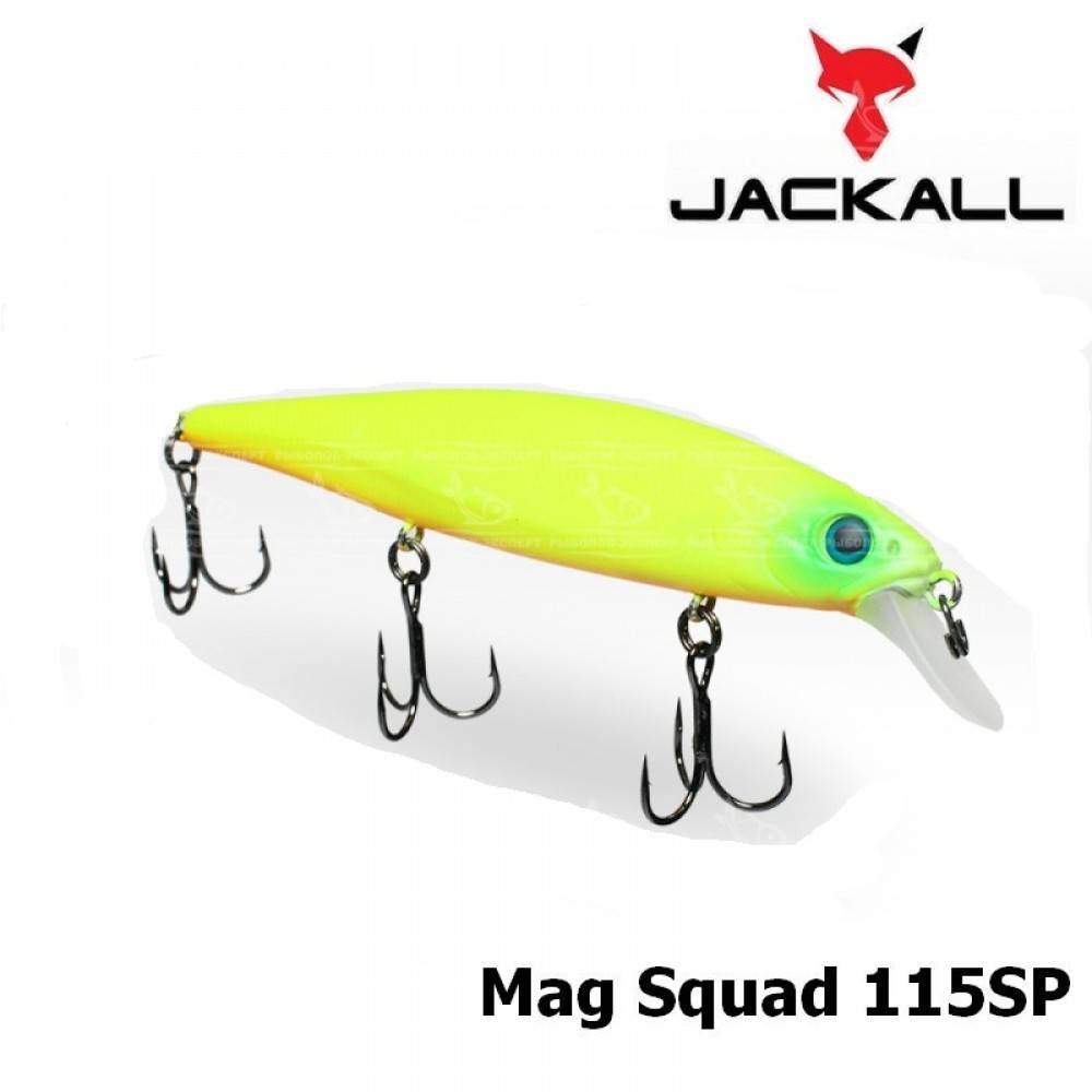 Воблер jackall mag squad 115sp (16 г) chartreuse striped ayu